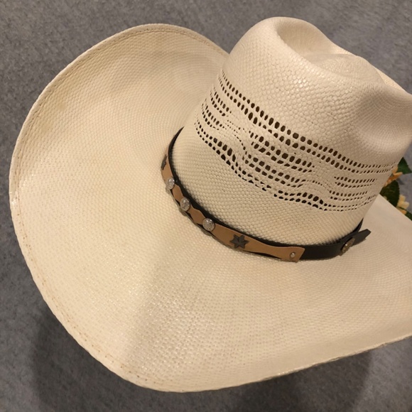 NWT - Genuine Morcon Ivory Straw Cowboy Hat main image 9